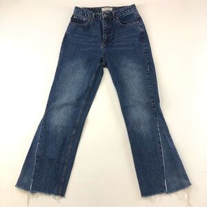 We the Free flare blue jeans Size 27” raw hem